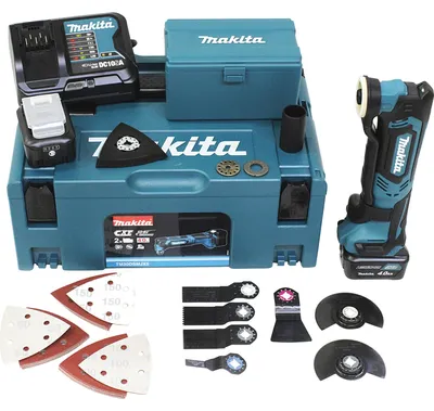 Produktbild von Makita TM30DSMJX5, Schneiden, Schleifen, Sägen, Schwarz, Blau, 20000 OPM, 6000 OPM, 3,2°, Akku