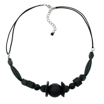 Produktbild von Kette Wabenperle schwarz schwarz 45 cm