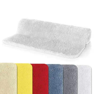 Produktbild von Spirella Badteppich Badvorleger Duschvorleger Fino Supersoft Hochflor waschbar, rutschfest Badematte 70x120 cm – Grau