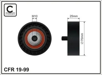 Produktbild von CAFFARO 19-99 Spannrolle Keilrippenriemen 70mm für BMW 5 Limousine (E39) 5 Touring (E39) 3 Limousine (E36) 3 Coupe (E36) 7 (E38)