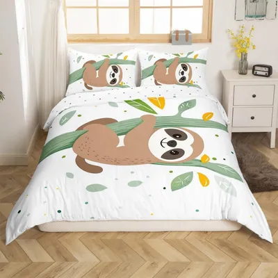 Zdjęcie produktu dla Komplet pościeli 200x200 cm z motywem zwierzęcym, 2 poszewki na poduszki 80x80 cm, mikrofibra, wielokolorowy