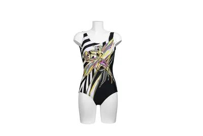 Produktbild von Pacific Fashion Badeanzug  Multicolor schwarz-weiss-bunt Frontprint  30600, Gr. 44 C
