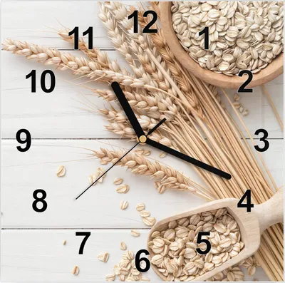 Produktbild von Wanduhr aus Glas mit Motiv Weizenoer Selektion- 30 x 30 cm - inkl. Aufhängesystem