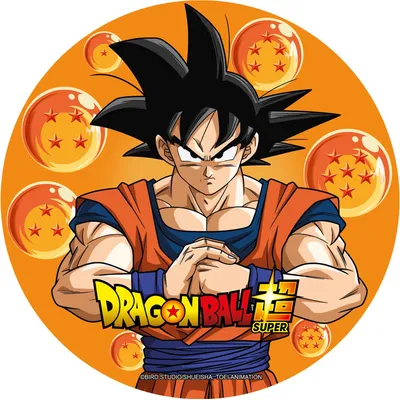 Produktbild von dekora - Essbare Runde Dragon Ball Goku Oblate - Glutenfrei & Vegan