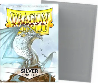Produktbild von Dragon Shield Matte Sleeves in Standardgröße - Silber (100 Sleeves)