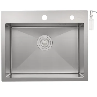Produktbild von Edelstahlspüle 55x45 cm Küchenspüle, kratzfest & pflegeleicht Einbauspüle Spülbecken gebürstet, 304 Edelstahl, Cecipa, hitzebeständig