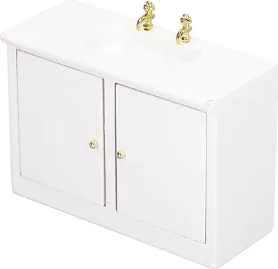 Productafbeelding van Mini-wastafelkastje, schaal 1:12, simulatie van een levensscène, levendig, delicaat miniatuuraccessoire voor poppenhuizen