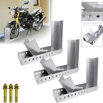 Obrázek produktu pro YARDIN Motocykl Rocker Motocyklová přední nakládací pomocná kolejnice Svorka předního kola Svorka kola motocyklu Stojan na motocykl (3 kusy)