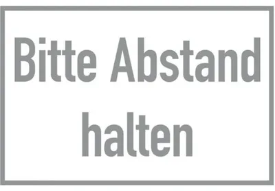 Produktbild von Dreifke® Aufkleber Hinweisschild für Glas, Bitte Abstand halten, 200 x 300 mm...