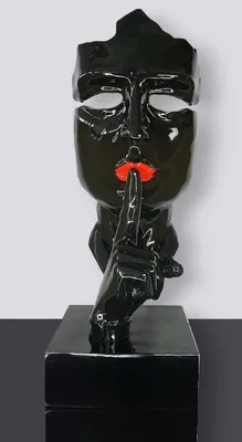 Image de Casa Padrino XXL Sculpture Déco Noir / Rouge H. 190 cm