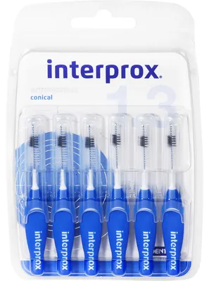 Immagine prodotto di interprox spazzolini interdentali conici blu 1,3 mm, 5 pz. Scovolini interdentali