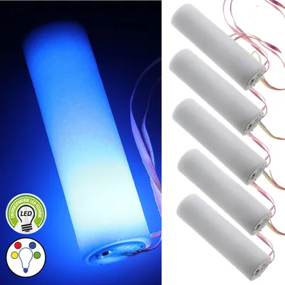 Produktbild von LED Leuchtstab 6er Set 15x4cm Glowstick batteriebetrieben Leuchtfunktion Lichtstab