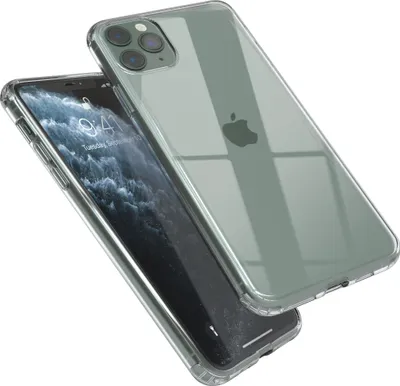 Produktbild von EAZY CASE Clear Hülle kompatibel mit Apple iPhone 11 Pro Max, Schutzhülle Silikon, dünnes Cover, Slimcover Handyhülle, Backcover Transparent