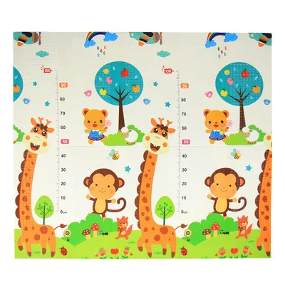 Produktbild von CCLIFE Krabbelmatte Baby Spielmatte 196 x 176 x 1 cm faltbar wasserdicht Bunt