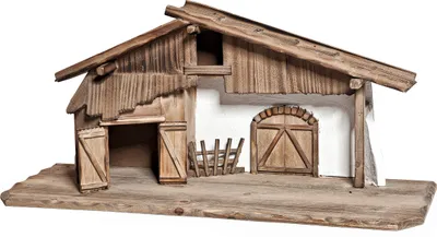 Produktbild von VBS Krippe Dekohaus 60x27x20 cm Weihnachtsdeko Modellbau Miniaturhaus