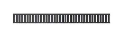 Imagen del producto de Rejilla para desagüe de ducha Alcadrain PURE BLACK - negra - longitud 300 mm