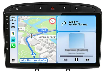 Produktbild von 2+64GB Autoradio Für Peugeot 308 SW 408 2012-2020 Carplay Android Auto Android GPS Navi WIFI BT DAB+RDS SWC 9 Zoll