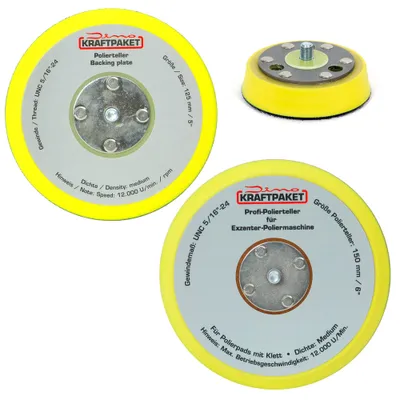 Produktbild von Bundle 5/16-24 Stützteller 75/125/150/mm Polierteller Set für Exzenter Poliermaschine 3 Teller