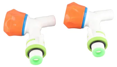 Produktbild von 2PCS Wasserhahn PPR Kunststoff G1/2 Außengewinde Kaltwasserhahn für Gartenzubehör Waschbecken