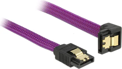Produktbild von DeLOCK 83696, 0,5 m, SATA III, Männlich/Männlich, Violett, Gerade