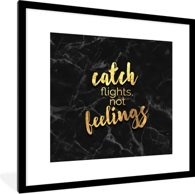Produktbild von MuchoWow® Gerahmtes Poster Zitat - Reisen - Marmor 40x40 cm - Poster mit Schwarzem Bilderrahmen Wandposter Rahmen Foto Bilder - Poster - Plakat im Rahmen