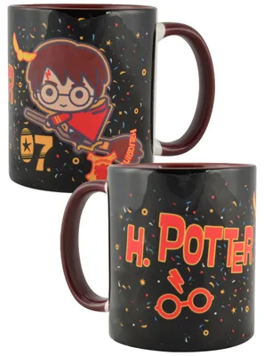 Produktbild von Harry Potter Tasse - Quidditch Hogwarts Kaffeetasse Becher Kaffeebecher aus Keramik Schwarz 320 ml