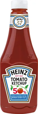 Produktbild von Heinz Tomato Ketchup Squeeze Flasche weniger Zucker und Salz 875ml