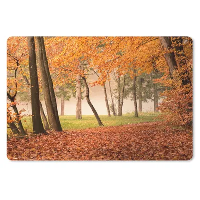 Produktbild von MuchoWow® Schreibtischunterlage Blätter - Herbst - Wald 60x40 cm - XXL Mauspad - Großes Mauspad