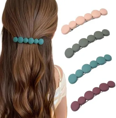 Produktbild von Set mit 4 französischen Haarspangen für Damen und Mädchen mit feinem Haar