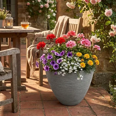 Image de Pot de fleurs TROPEA 40/32 cm diff. Couleur:anthracite