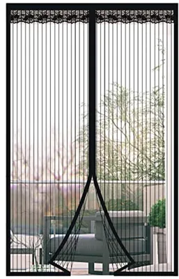 Produktbild von PromoHome® Magnetisches Fliegengitter für Türen 90x200 cm – Türvorhang selbstschließend mit Magnetstreifen, Insektenschutz ohne Bohren