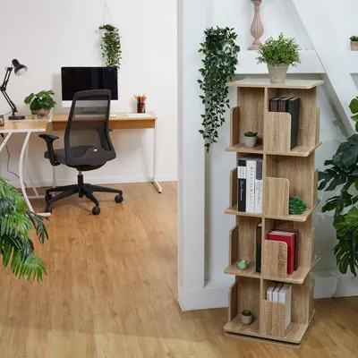 Image de Bibliothèque d'angle aspect bois