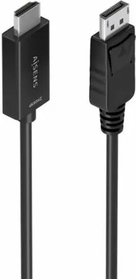 Immagine prodotto di aisens a125-0896 / displayport maschio - hdmi maschio / 5m / nero