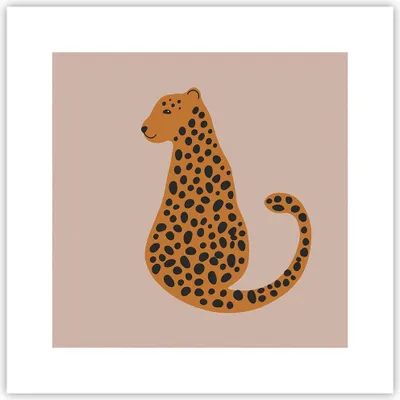 Produktbild von Poster - Poster ohne Rahmen - Panther Grafik Leopard - 30x30 cm - Wand Bild - Wanddeko - Wandbilder - Kunstposter - Wandposter - Bilder - Kunstdruck - Wanddekoration - Wandbild - P2XAC30x30-4893