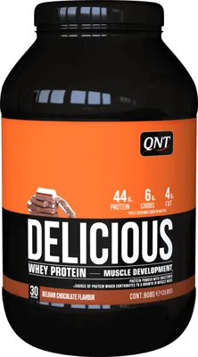 Produktbild von QNT Delicious Whey Protein (908g) Belgian Chocolate - Eiweiße - Molkenprotein-Mischung