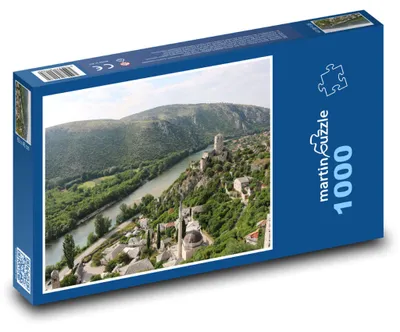 Zdjęcie produktu dla Puzzle 1000 Bośnia - krajobraz, rzeka - martinpuzzle