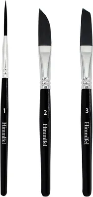 Produktbild von Pinstriping Pinselset 3 Stück, Nylon Pinsel, Für Acryl, Aquarell, Öl, Zum Malen