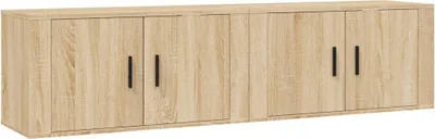 Obrázok produktu pre vidaXL TV nástenné skrinky 2 ks Dub Sonoma 80x34,5x40 cm