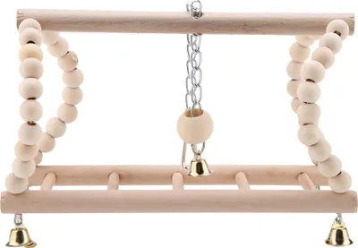 Image de Jouet en bois pour perroquet, balançoire à grimper, échelle pour oiseaux, hamster