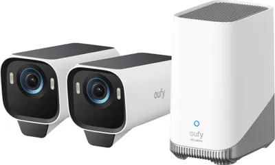 Produktbild von Eufy eufyCam S3 Pro 2-Cam Kit, IP-Sicherheitskamera, Draußen, Verkabelt & Kabellos, Wand, Schwarz, Weiß, Patrone (Form)