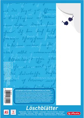Produktbild von 5x Herlitz Löschblattblock / 10 Blatt je Block / weißes Löschpapier / DIN A5