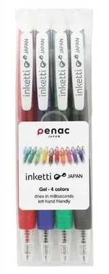 Produktbild von Penac Inketti Gel-Tintenstifte Set 4 Stück schnelltrocknend