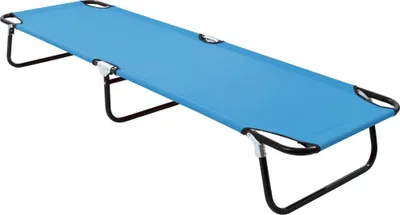 Image de Chaise longue pliable acier bleu turquoise