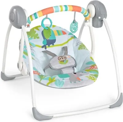 Immagine prodotto di Sedia a dondolo Ingenuity Altalena compatta portatile Animali colorati