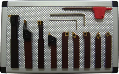 Produktbild von PAULIMOT Drehmeißel-Set mit Wendeplatten, 6 mm, 9-teilig
