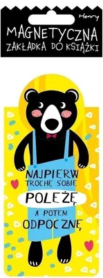 Image de Marque-page magnétique. Ours en peluche Je vais me coucher