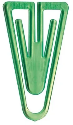 Produktbild von Büroklammern Plastiklips 60mm VE=1000 Stück kristallgrün