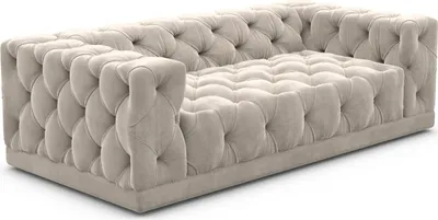 Produktbild von Samtstoff 3-Sitzer Couch Meliva Sand