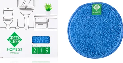 Produktbild von Involver Disc Green Fiber HOME S2 blau oder grau– Mikrofaser Reinigungsschwamm Küche Bad