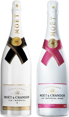 Produktbild von LOT CHAMPAGNE MOËT & CHANDON 2x75cL : 1 Moët Ice Blanc + 1 Moët Ice Rosé